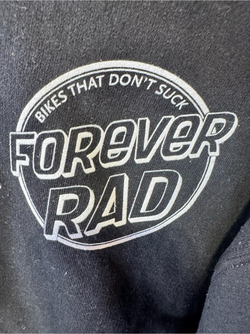 Gildan Black Hoodie with White Forever Rad Chest Logo - Picture 2 of 5
